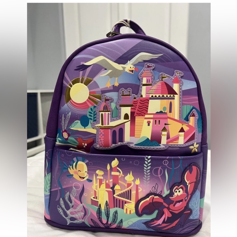 The Little Mermaid Castle Mini Backpack Loungefly